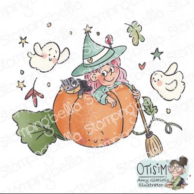 Stamping Bella Stempel -  Little Witch at the Pumpkin Patch